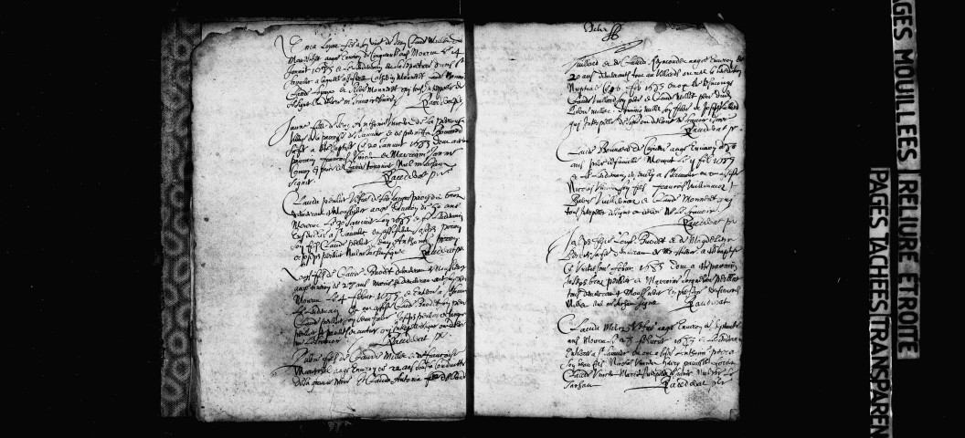 Baptêmes, mariages, sépultures, 3 janvier 1685 -12 décembre 1713.