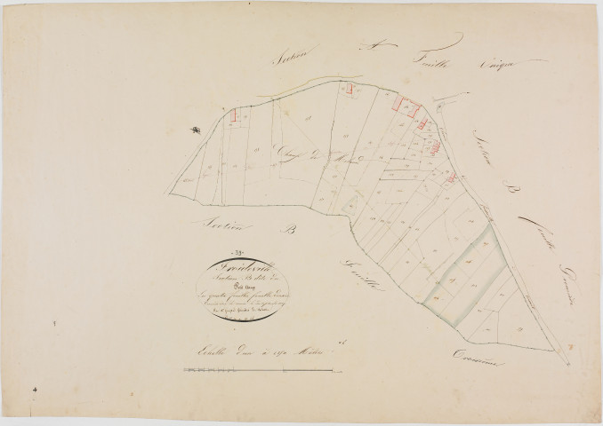 Froideville, section B, le Petit Etang, feuille 2.géomètre : Guyard