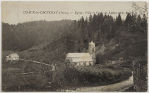 Chaux-des-Crotenay (Jura).Eglise, Villa et forêts de Sapins.