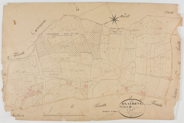 Saint-Laurent-en-Grandvaux, section H, les Poncets, feuille 1.géomètre : Bénier