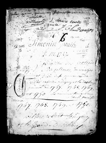 Mariages novembre 1750, baptêmes, mariages, sépultures novembre 1747-mars 1750.