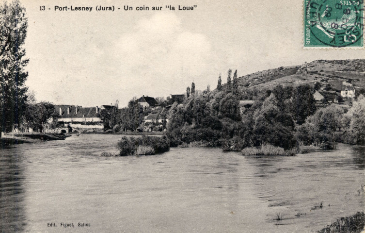 Port-Lesney (Jura). 13. Un coin sur la Loue. Salins, Figuet.