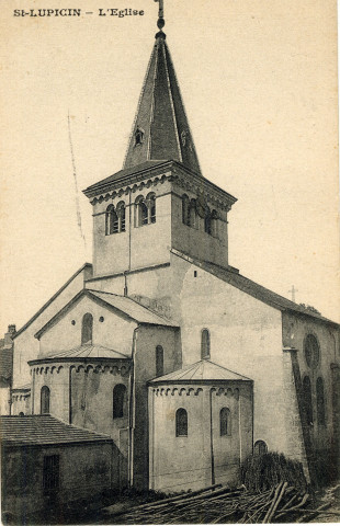 Saint-Lupicin (Jura). L'église. 10, avenue Jean-Jaurès, Paris. Desaux.