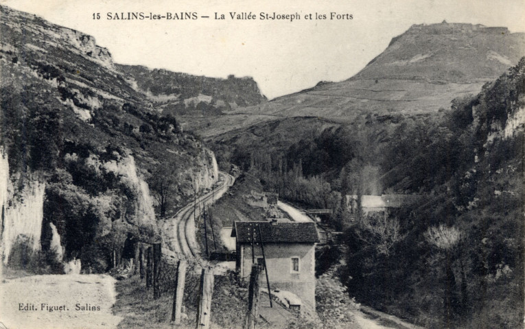 Salins-les-Bains (Jura). 15. La Vallée Saint-Joseph et les Forts. Salins, Figuet.