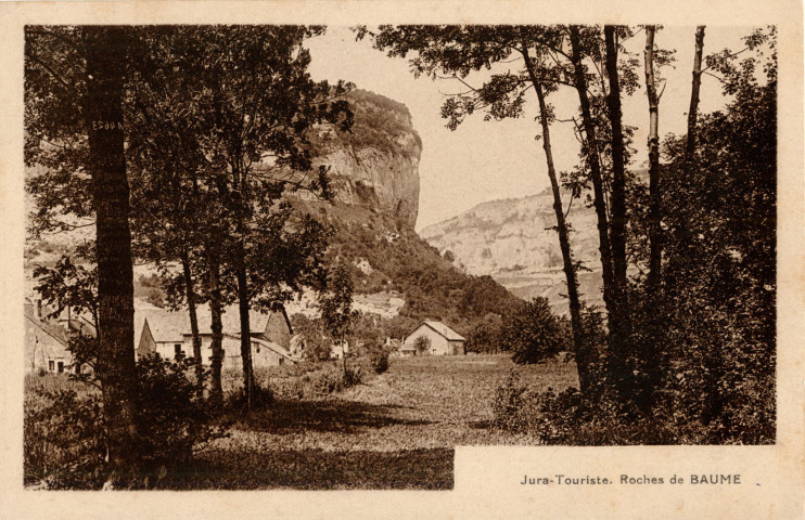 Baume-les-Messieurs (Jura). Jura-Touriste. Les roches. Chalon-sur-Saône, imprimerie Bourgeois.