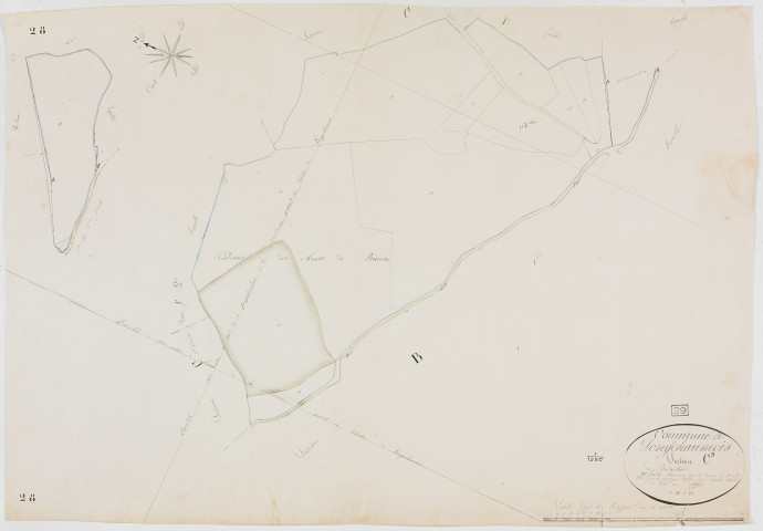 Longchaumois, section C, Bataillard, feuille 3.géomètre : Félix cadet