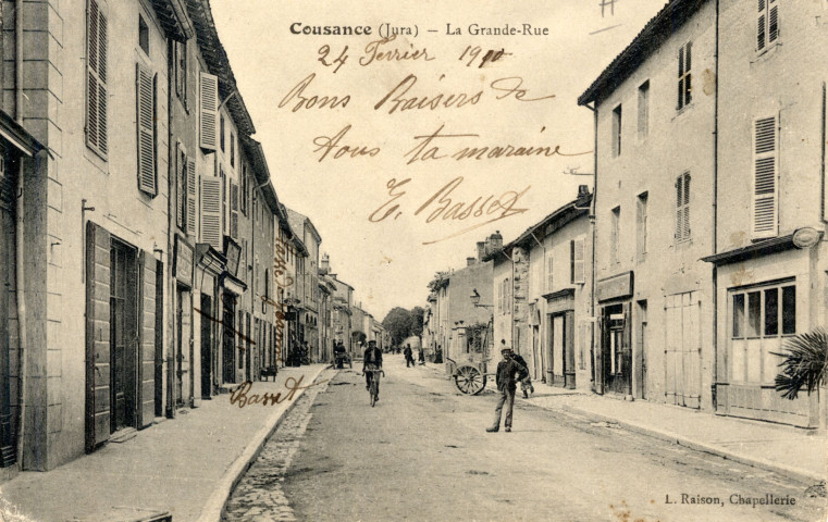 Cousance (Jura). La Grande Rue.