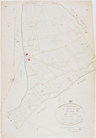 Petit-Mercey (Le), section A, les Granges, feuille 2.géomètre : Rosset