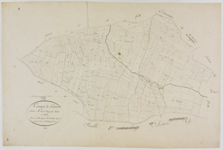Louvenne, section A, Brye et la Biolée, feuille 3.géomètre : Sauldubois