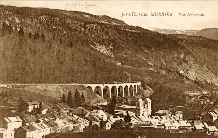 Morbier (Jura). Une vue générale. Chalon-sur-Saône, imprimerie Bourgeois Frères.