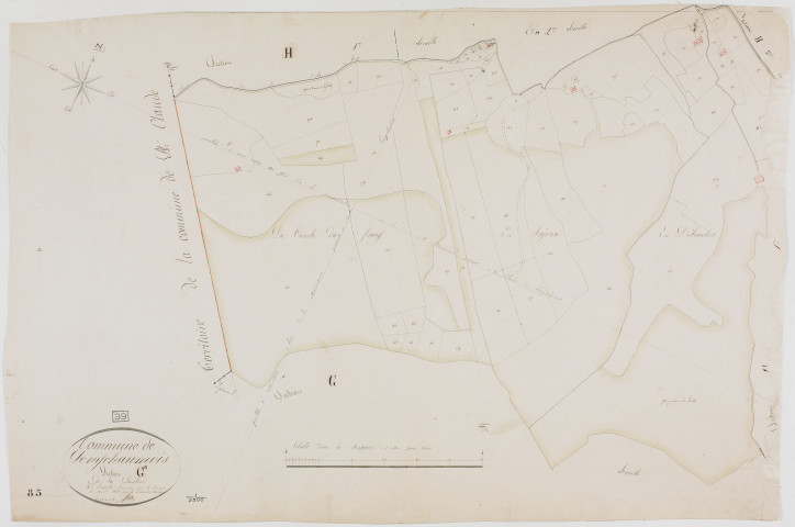 Longchaumois, section G, la Sambine, feuille 5.géomètre : Félix aîné
