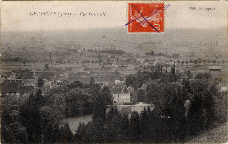 Gevingey (Jura). Vue générale. Sauvageot