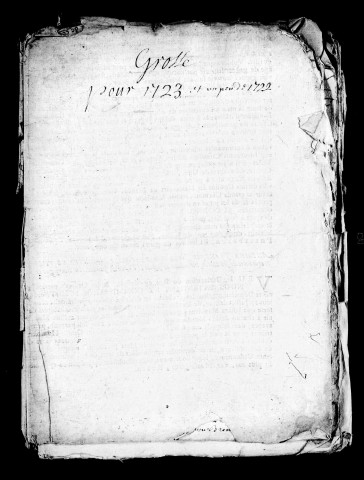 Baptêmes, mariages, sépultures octobre 1722-1726, 1729-mai 1739, décembre 1741-1754.