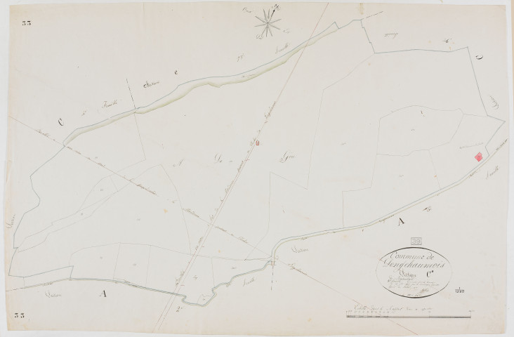 Longchaumois, section C, Bataillard, feuille 8.géomètre : Félix cadet