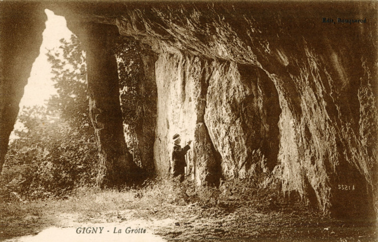 Gigny (Jura). La grotte. Chalon-sur-Saône, imprimerie Bourgeois Frères.