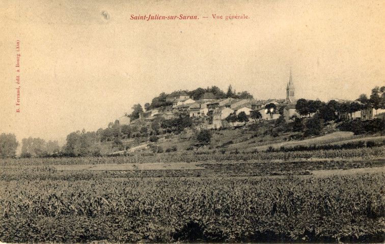 Saint-Julien-sur-Suran (Jura). Vue générale. Bourg (01), B. Ferrand.