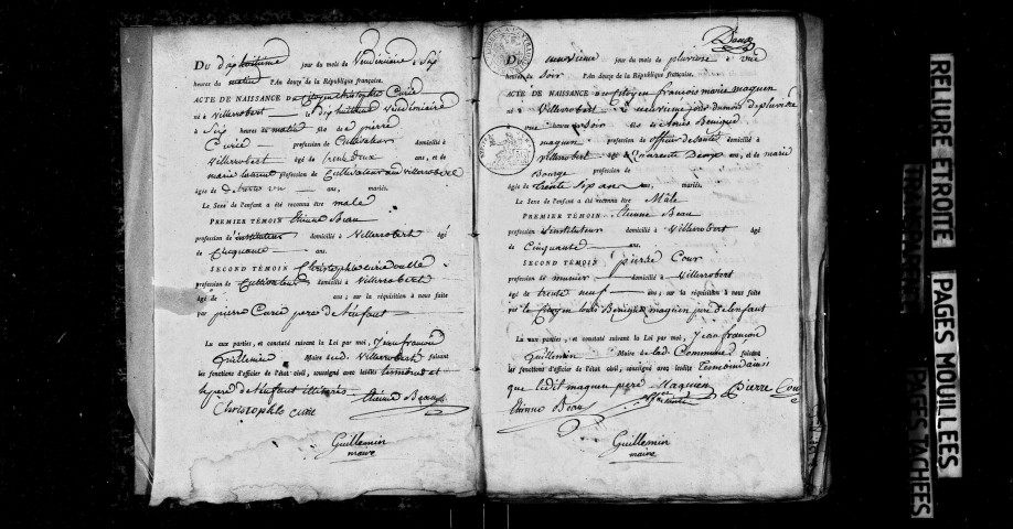 Publications de mariage an XIII-1811 ; naissances, mariages, décès an XII-1812 ; mariages, décès an XII-1812.
