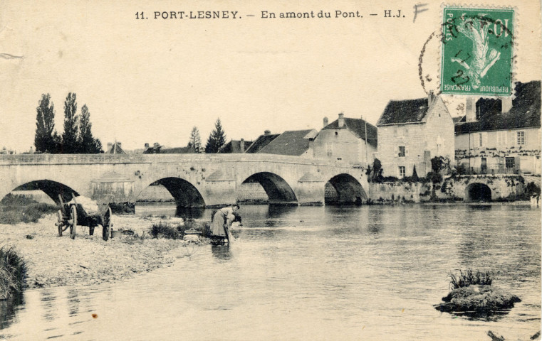 Port-Lesney (Jura). 11. En amont du pont. Salins, Figuet.