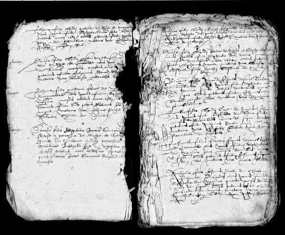 Série communale : baptêmes 1601-1636 ; mariages 1607-1636.