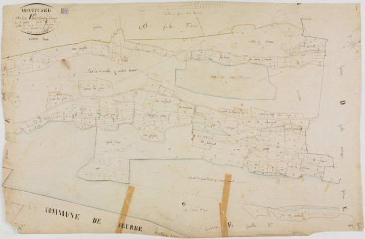 Montcusel, section E, Grandserve le Hameau, feuille 4.géomètre : Billet