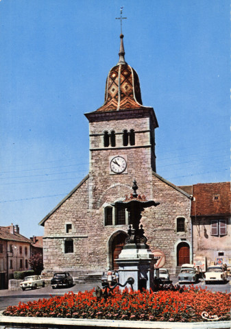 Clairvaux-les-Lacs (Jura). CI. 262. L'église. Mâcon, "cim" imprimerie Combier.