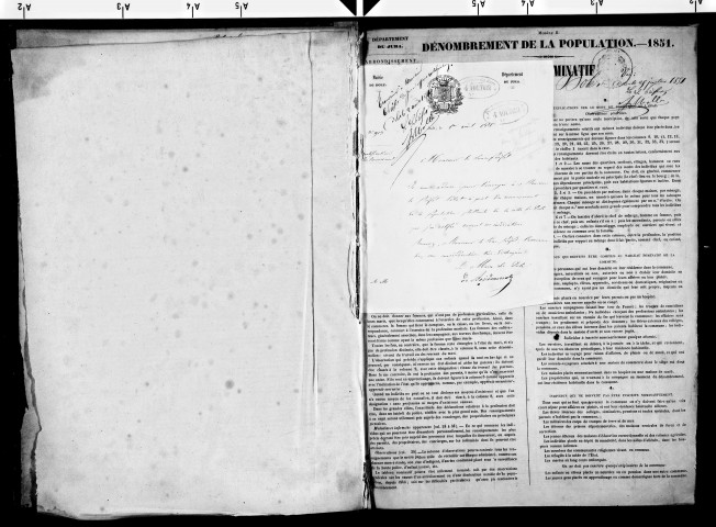 Listes nominatives des habitants de la ville de Dole, 25 août 1851.