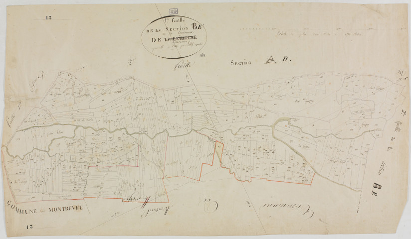 Louvenne, section E, la Pérouse, feuille 1.géomètre : Billet