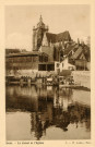 Dole (Jura). 6. Le canal et l'église. Dole.