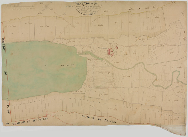 Menétrux-en-Joux, section C, Vaux de Chambly, feuille 1.géomètre : Billet