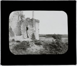 Reproduction d'une vue des ruines du château de Port-Navalo.