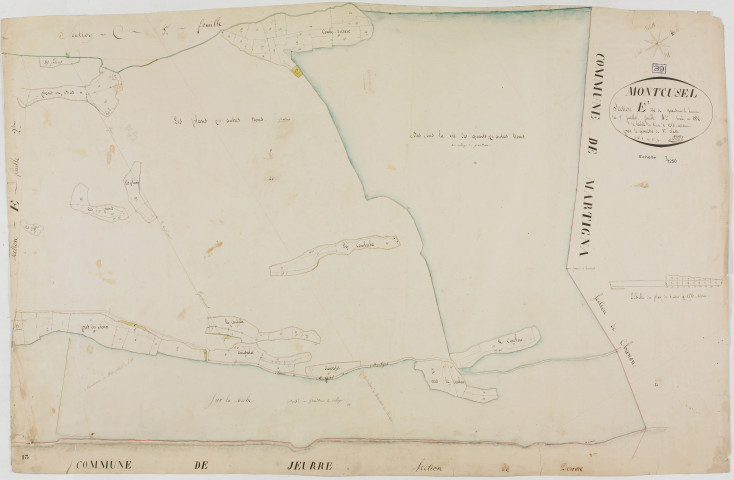 Montcusel, section E, Grandserve le Hameau, feuille 1.géomètre : Billet