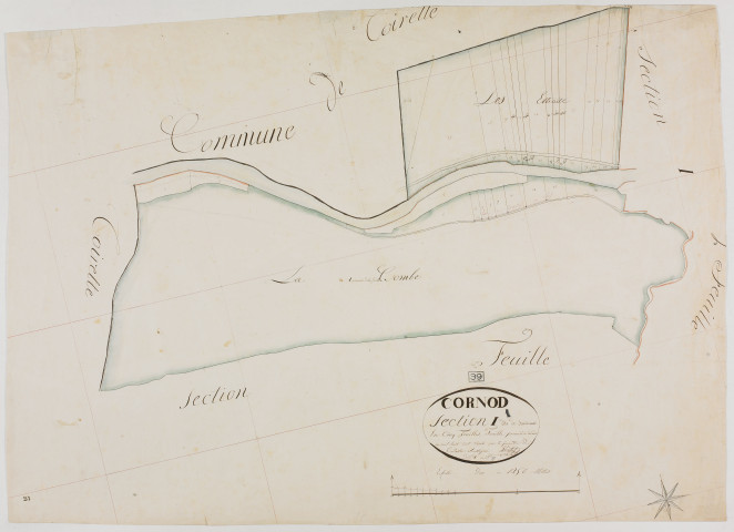 Cornod, section I, Santona, feuille 1.géomètre : Berthet