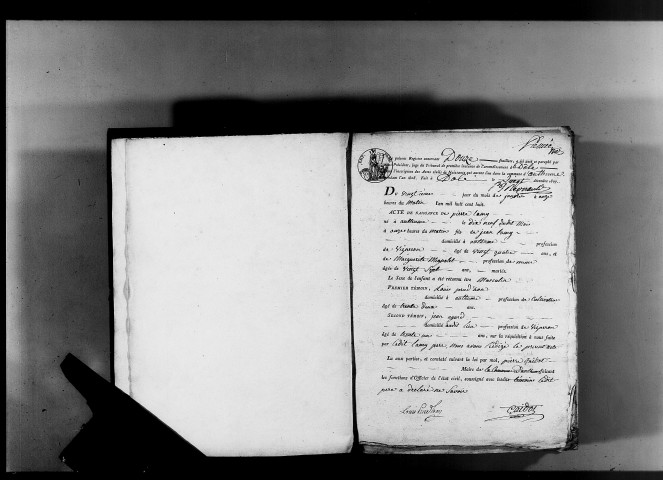 Naissances, mariages, décès, publications de mariage an XIII-1812