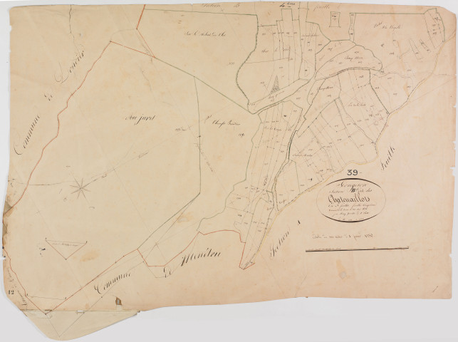 Songeson, section B, les Chatenaillots, feuille 5.géomètre : Aimey