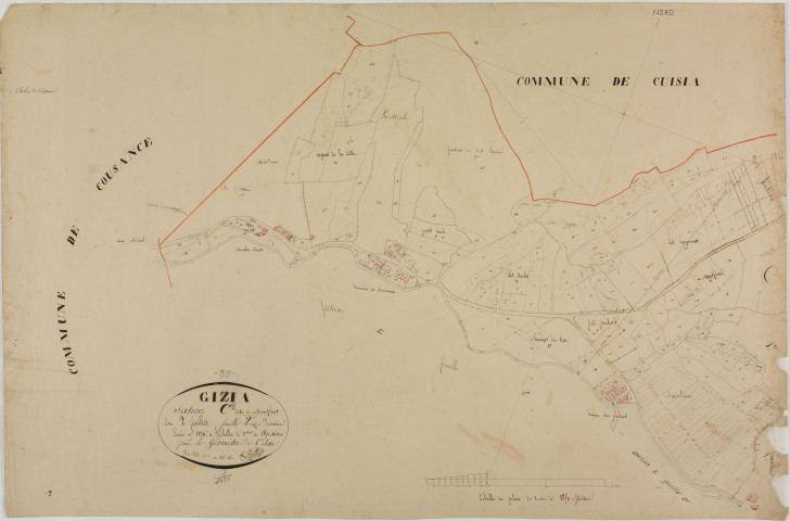 Gizia, section C, Montférand, feuille 2.géomètre : Billet