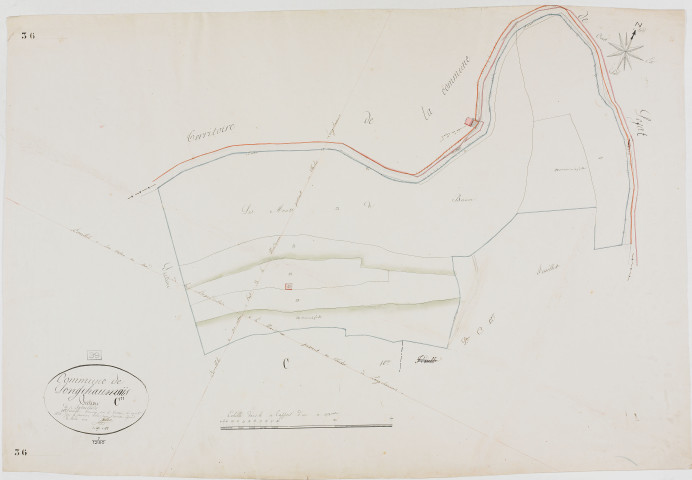 Longchaumois, section C, Bataillard, feuille 11.géomètre : Félix cadet