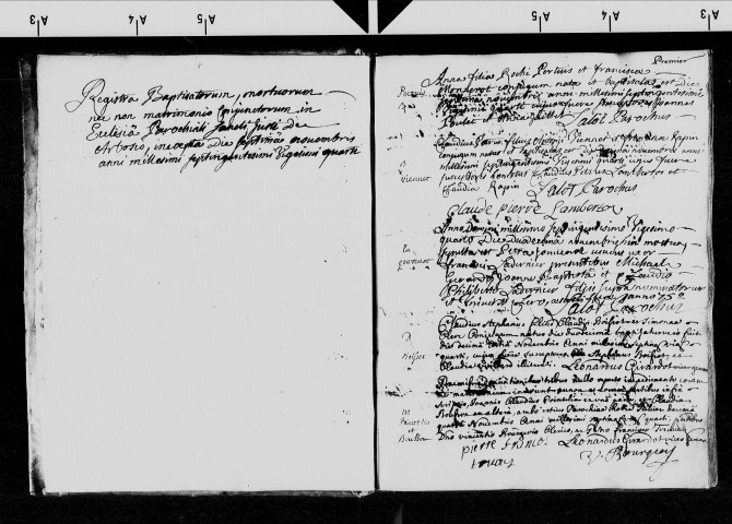 Baptêmes, mariages et sépultures, 7 novembre 1724 - 14 juin 1727
