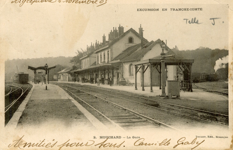 Mouchard (Jura). 2. La Gare. Besançon, Teulet Fils.