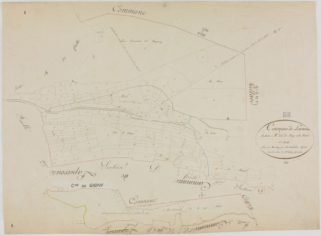 Louvenne, section A, Brye et la Biolée, feuille 1.géomètre : Sauldubois