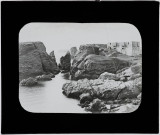 Reproduction d'une vue du fort de Sarah Bernhardt à Belle-Île-en-Mer.