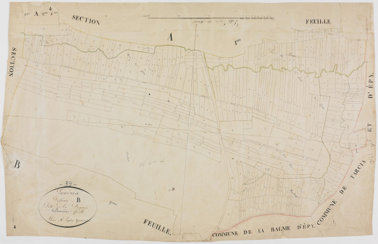 Lanéria, section B, la Prairie, feuille 1.géomètre : Laplace