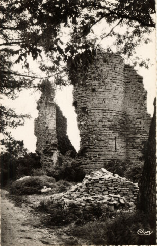 Château-Châlon (Jura) 911. Les ruines. Mâcon (Saône et Loire), imprimeur Combier.
