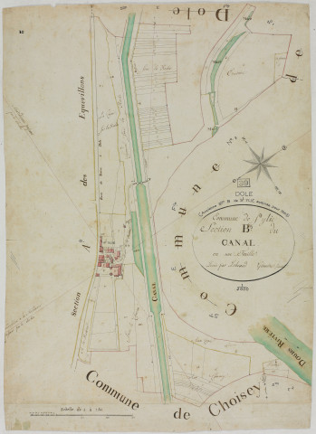 Saint-Ylie, section B, le Canal, feuille unique.géomètre : Lebeaud