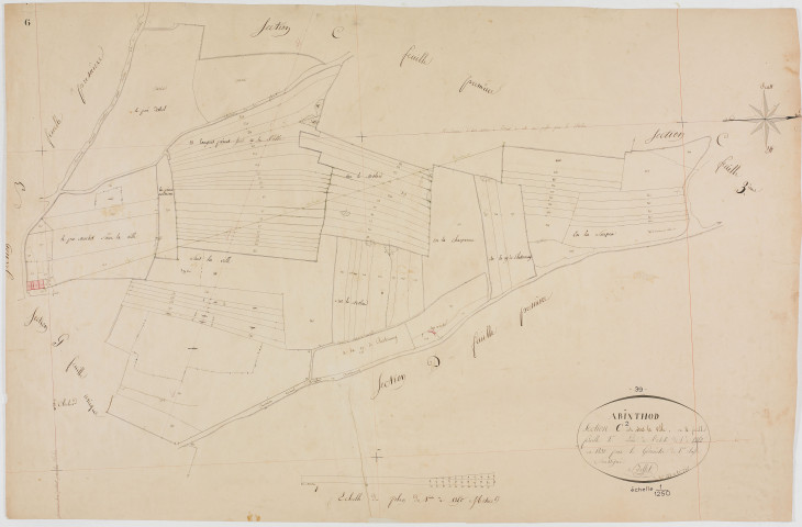 Arinthod, section C, sous la Ville, feuille 2.géomètre : Billet