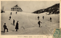 Environs de Morez (Jura). Une partie de ski.