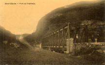 Saint-Claude (Jura). Le pont du Tramway. H. Gros, fabricant de pipes.