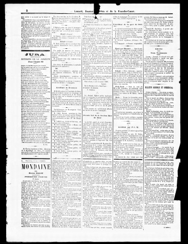 La Liberté du Jura et de la Franche-Comté. 1er semestre 1889.