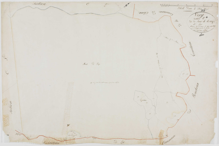 Viry, section C, Sous le Rosay, feuille 4.géomètre : Rosset