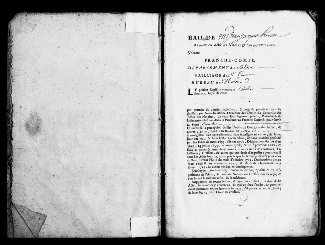 Registre du 3 septembre 1763 au 28 juillet 1764