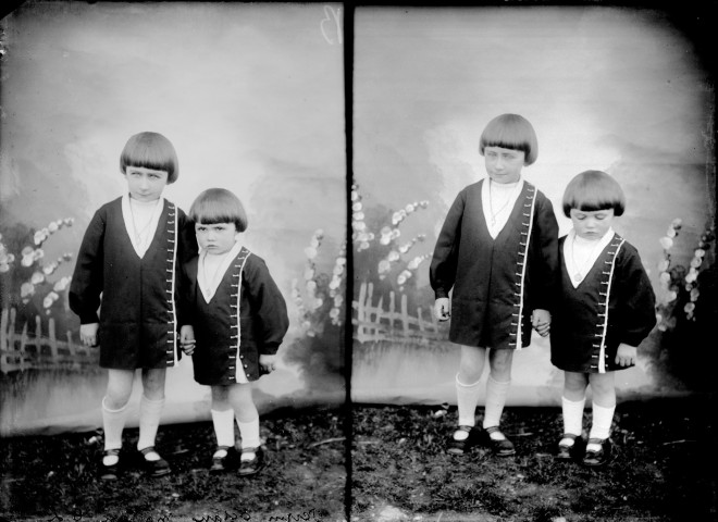 Deux enfants Octave Perrin. Montrond